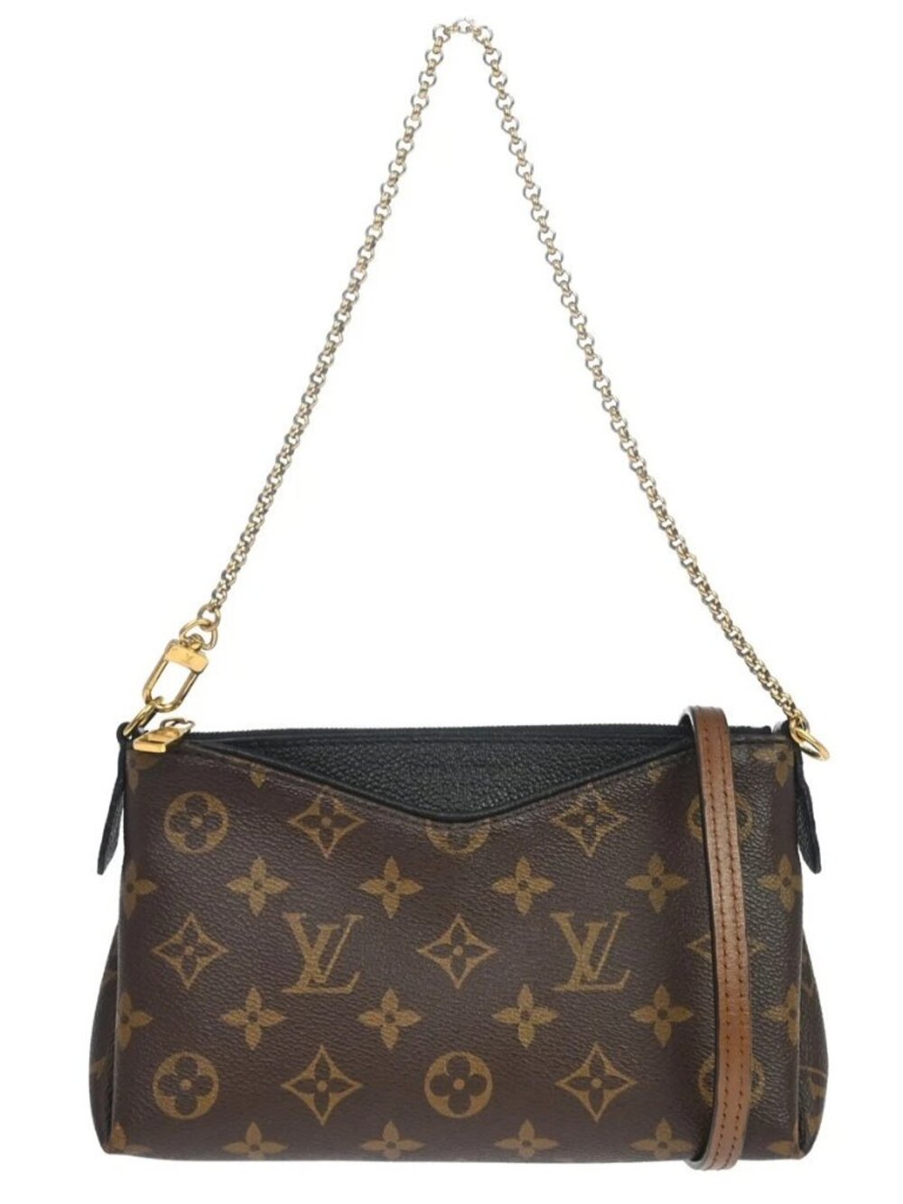 Best06/ Louis Vuitton Monogram Pallas Clutch Handbag M41639 CA5107 NQ10393